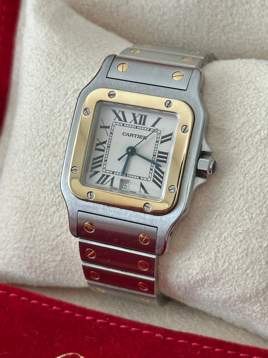 Cartier Santos Galbee 29mm Steel & 18ct Gold: Ref 1566.