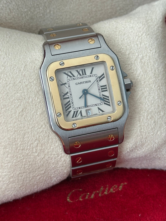 Cartier Santos Galbee 29mm Steel & 18ct Gold: Ref 1566.