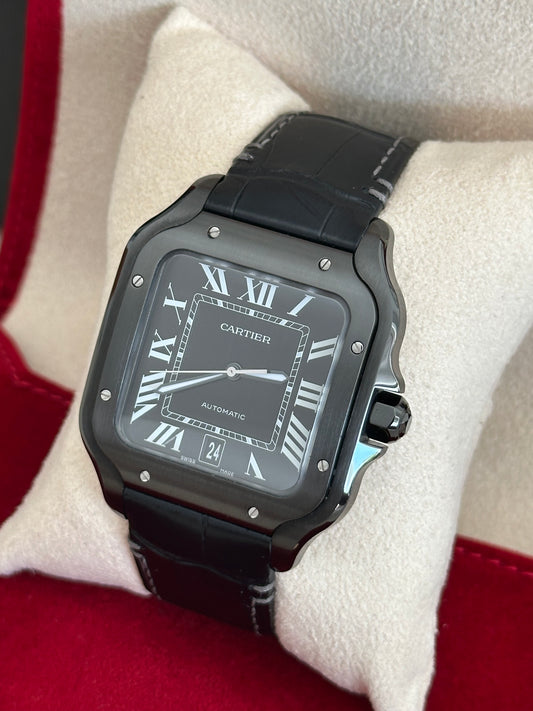 Cartier Santos Large Automatic Wristwatch Black ADSL, WSSA0039 4072.