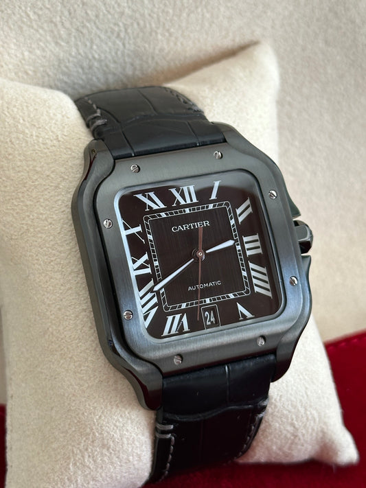 Cartier Santos Large Automatic Wristwatch Black ADSL, WSSA0039 4072.