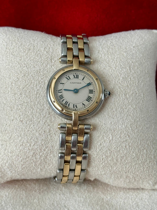 Cartier Panthere Vendome 18ct Gold & Steel 24mm- Two Row, Ref 166920.